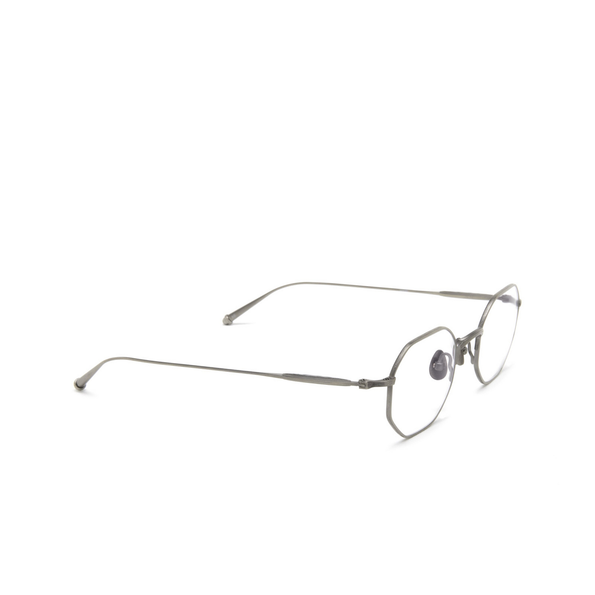 Matsuda® Square Eyeglasses: M3086 OPT color Antique Silver As - three-quarters view.