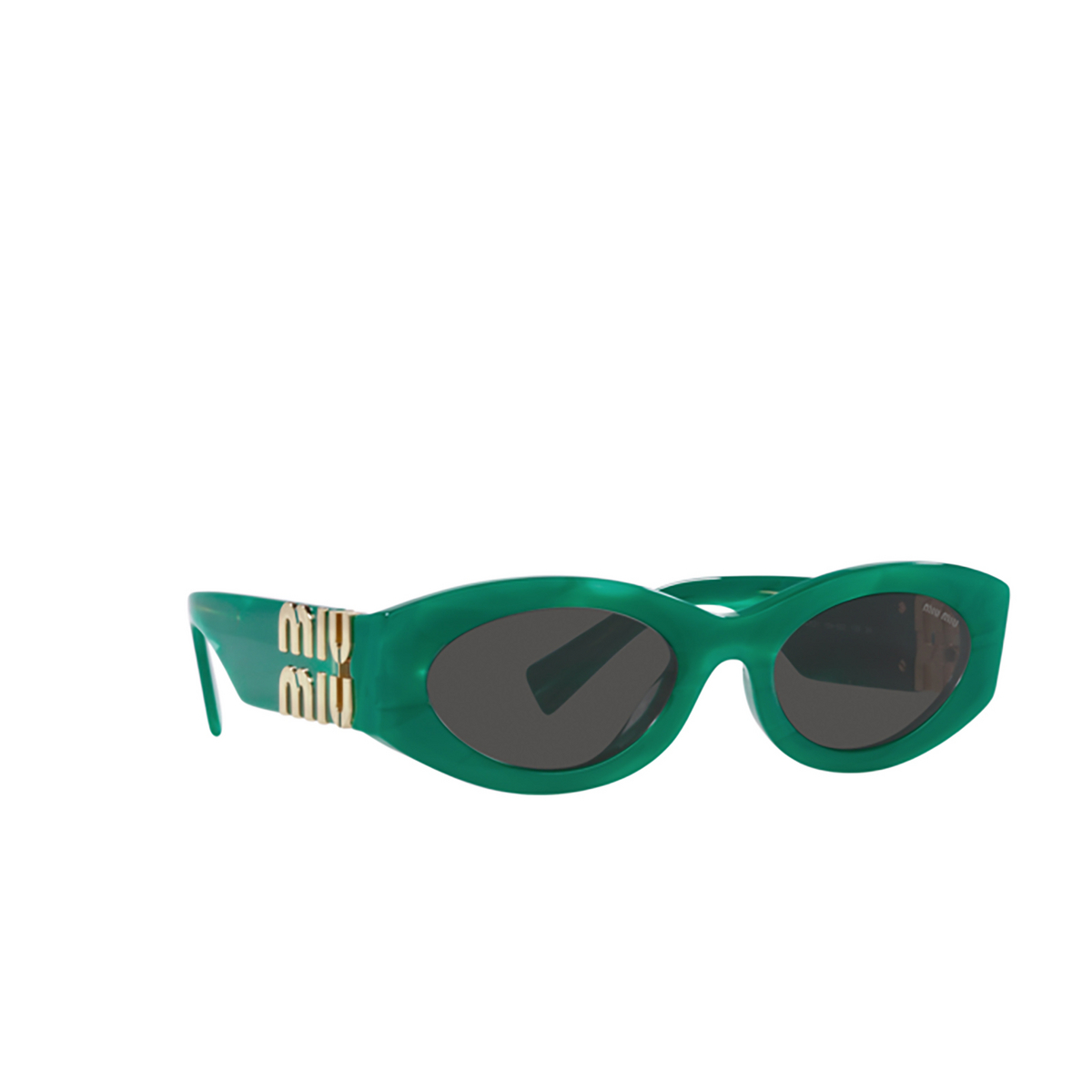 Miu Miu 0MU 11WS Sunglasses 15H5S0 Green - three-quarters view