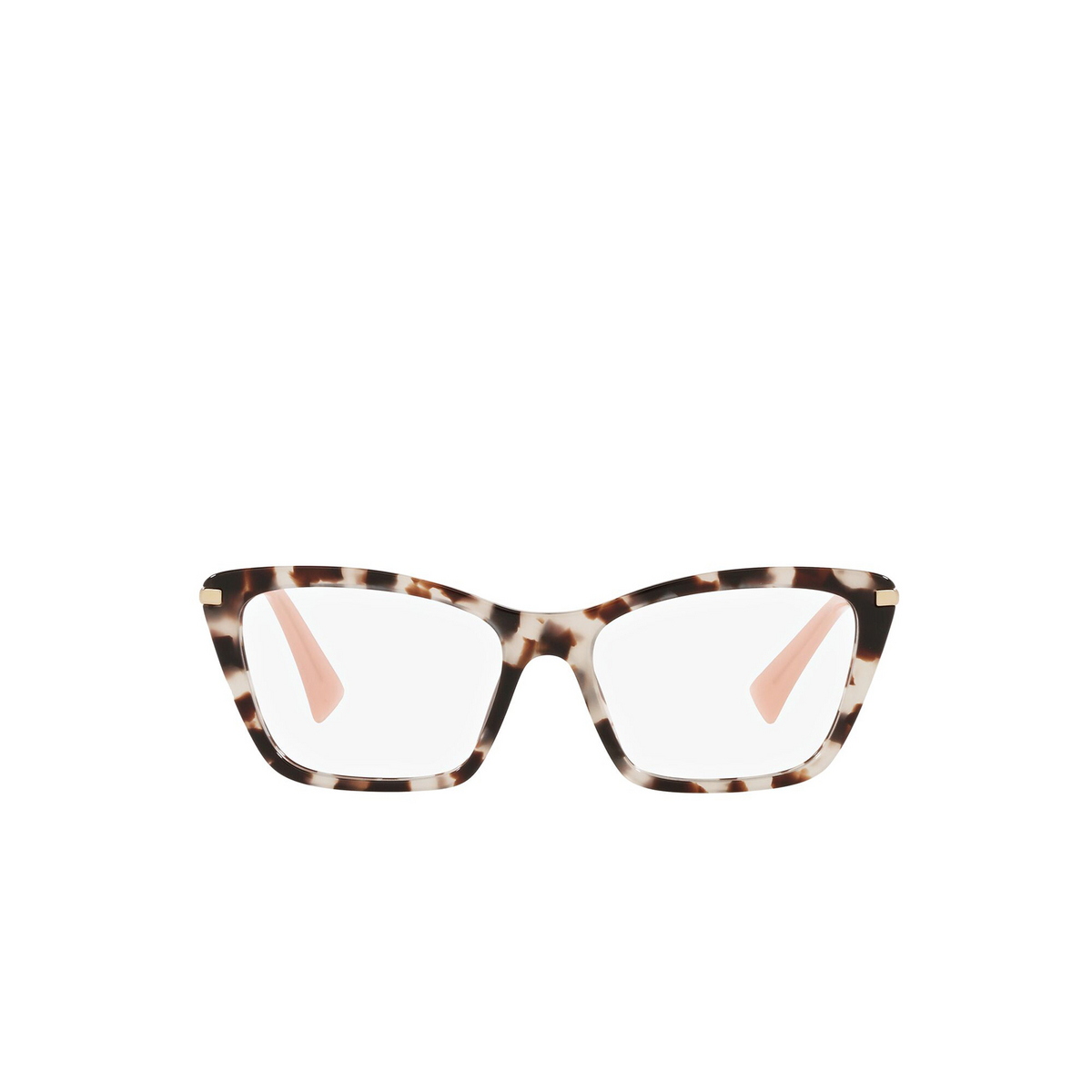 Miu Miu® Cat-eye Eyeglasses: MU 01UV color Talc Havana UAO1O1 - front view.