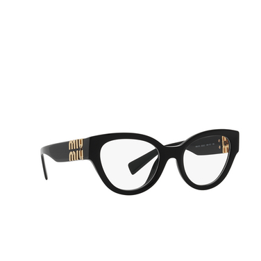Miu Miu MU 01VV Korrektionsbrillen 1ab1o1 black - Dreiviertelansicht