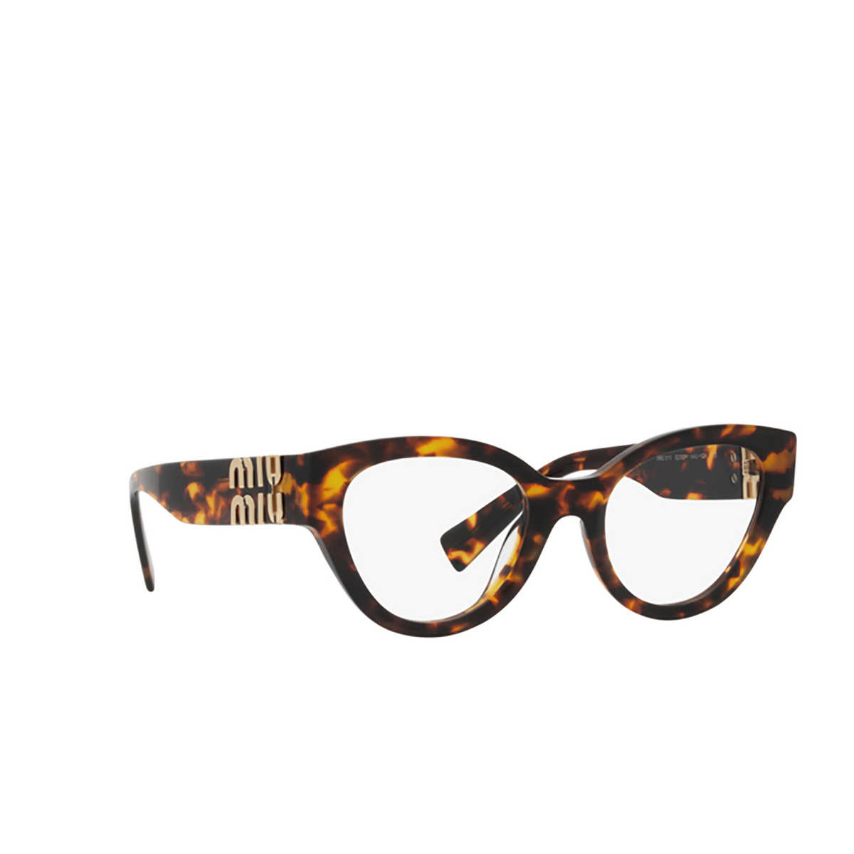 Miu Miu MU 01VV Eyeglasses VAU1O1 Honey Havana - three-quarters view