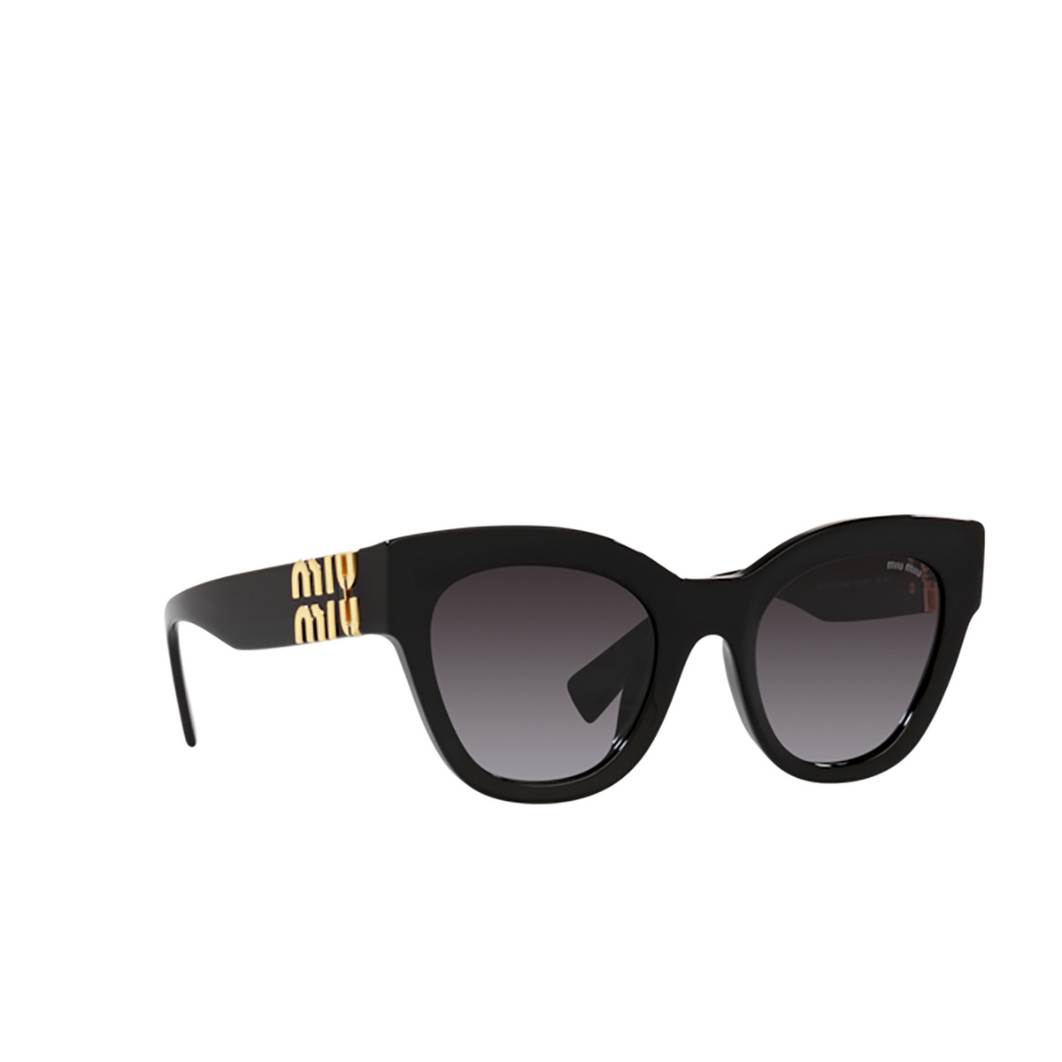 Miu Miu MU 01YS Sunglasses 1AB5D1 Black - three-quarters view