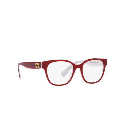 Miu Miu MU 02VV Eyeglasses 10D1O1 red white - three-quarters view