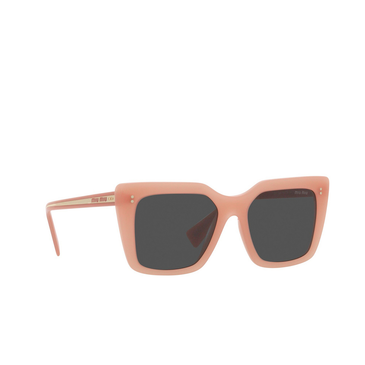 Miu Miu® Square Sunglasses: MU 02WS color Pink Opal 06X5S0 - three-quarters view.