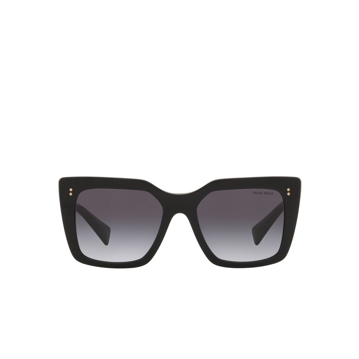 Miu Miu® Square Sunglasses: MU 02WS color Black 1AB5D1 - front view.