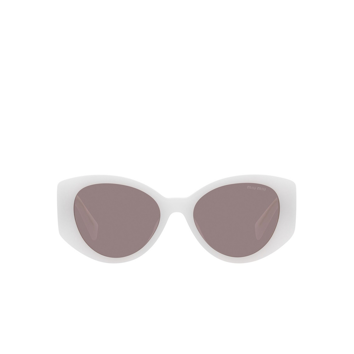 Miu Miu® Cat-eye Sunglasses: MU 03WS color White Opal 05X05P - front view.