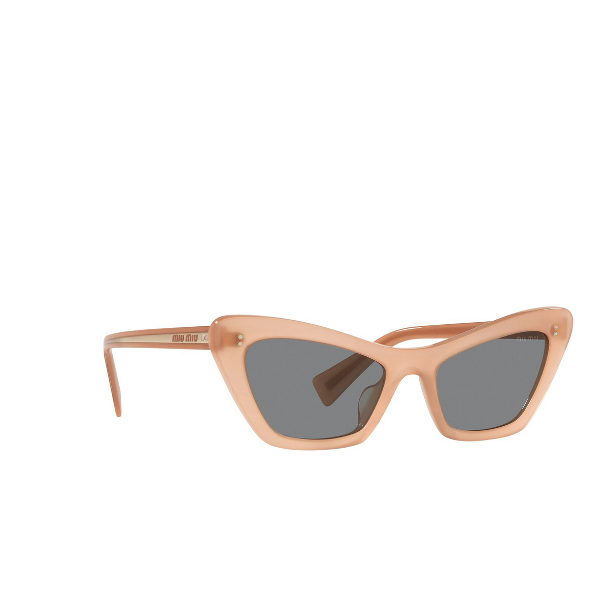Miu Miu® Cat-eye Sunglasses: MU 03XS color Pink Transparent 02M05H - three-quarters view.
