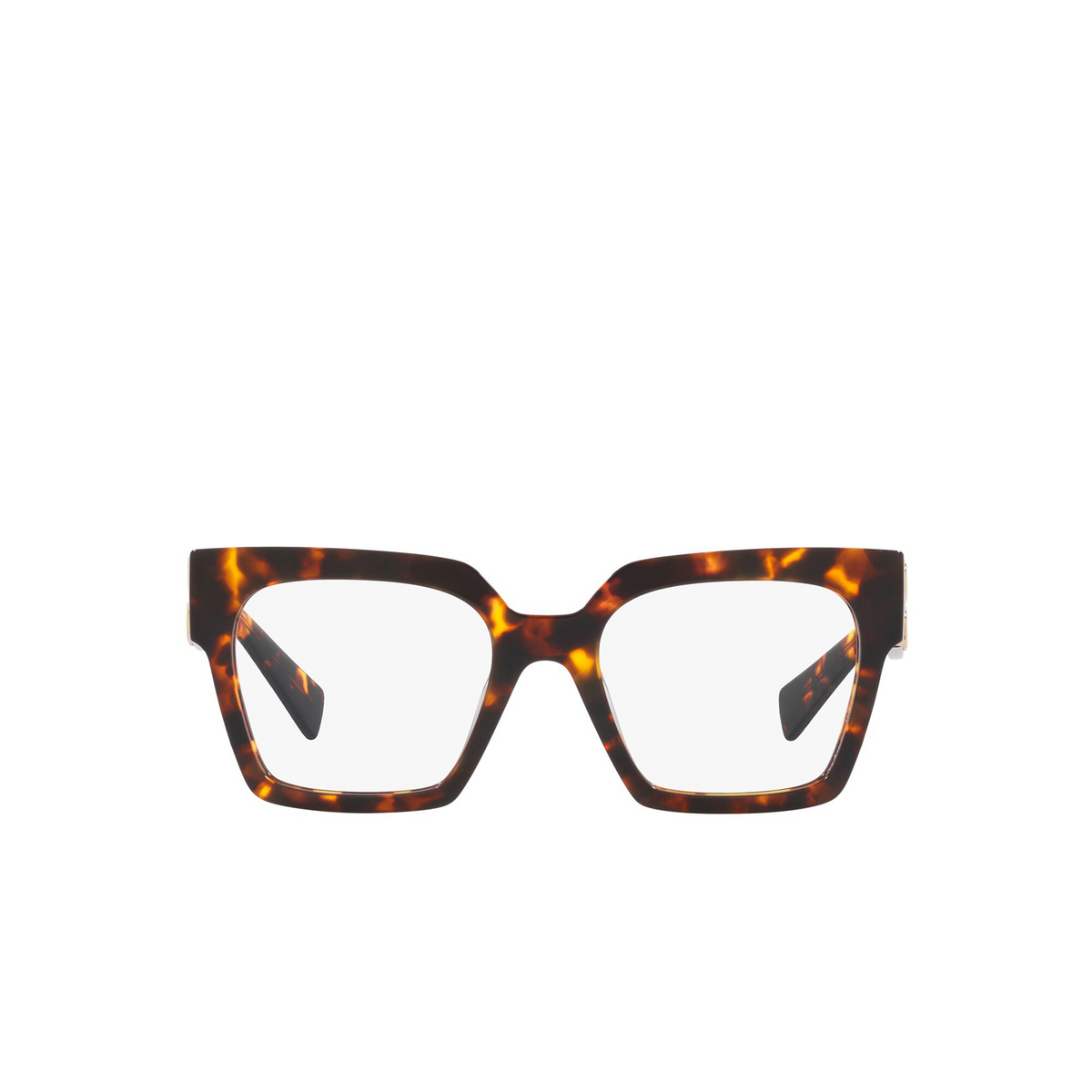Miu Miu® Square Eyeglasses: MU 04UV color VAU1O1 Honey Havana - front view