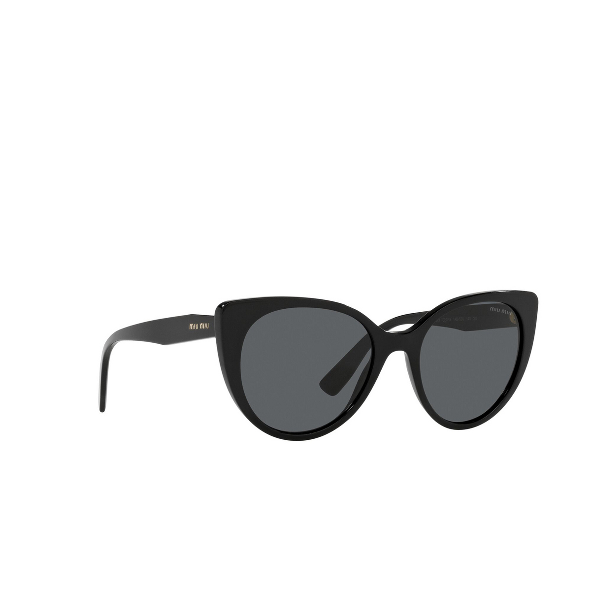 Miu Miu MU 04XS Sunglasses 1AB5S0 Black - three-quarters view