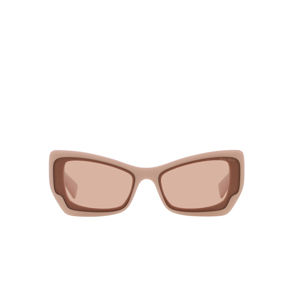 Miu Miu® Irregular Sunglasses: MU 07XS color Pink 03T3D2 - front view.