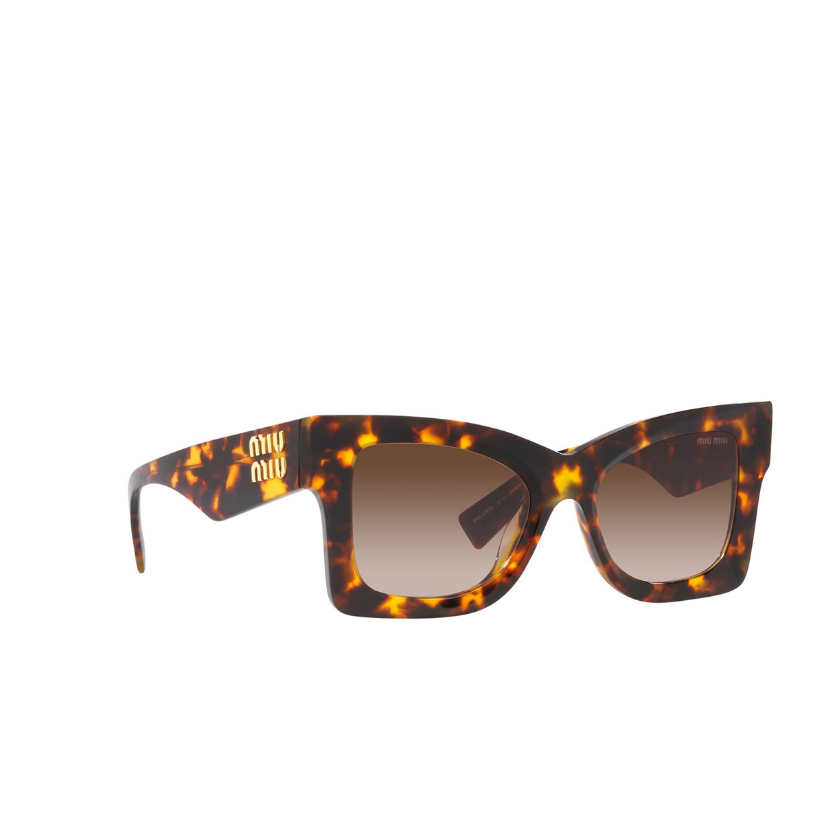 Miu Miu® Butterfly Sunglasses: MU 08WS color Honey Havana VAU6S1 - three-quarters view.
