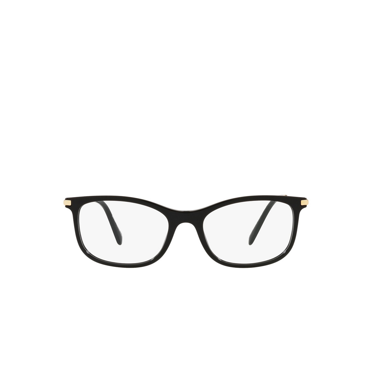 Miu Miu® Rectangle Eyeglasses: MU 09TV color Black 1AB1O1 - front view.