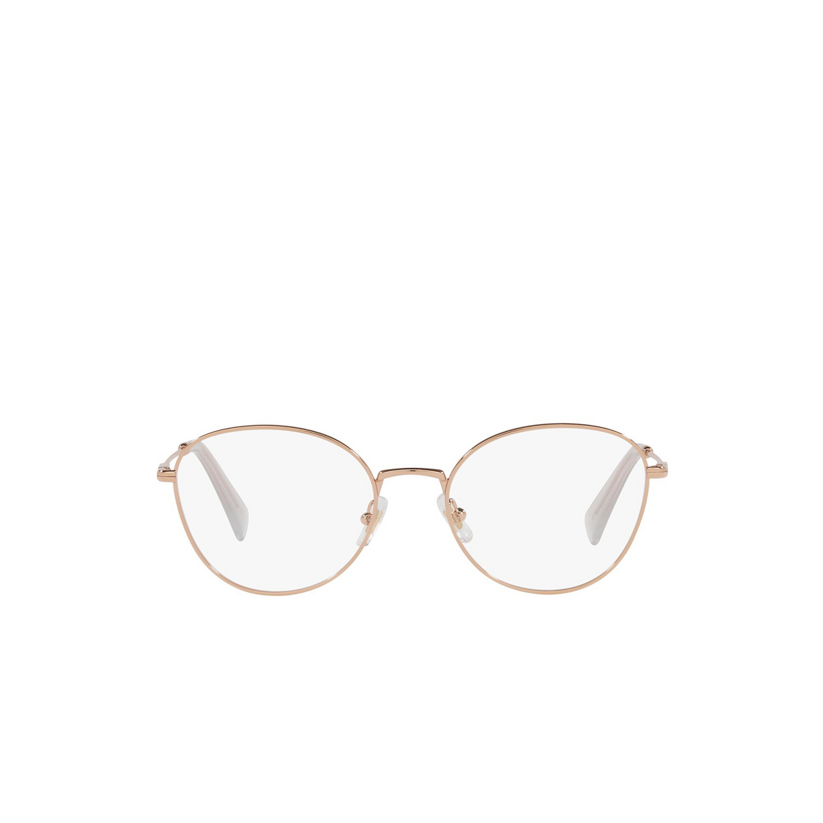 Miu Miu® Cat-eye Eyeglasses: MU 50UV color Rose Gold SVF1O1 - front view.