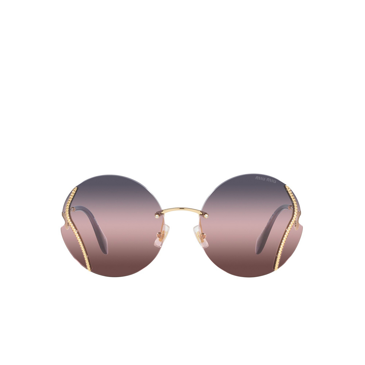 Miu Miu MU 50XS Sunglasses 5AK157 Gold - front view