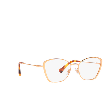 Miu Miu MU 51UV Eyeglasses ZVF1O1 rose gold - three-quarters view