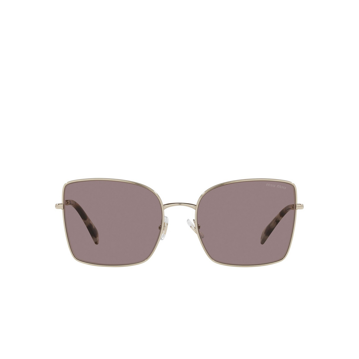 Miu Miu® Butterfly Sunglasses: MU 51WS color Pale Gold ZVN05P - front view.