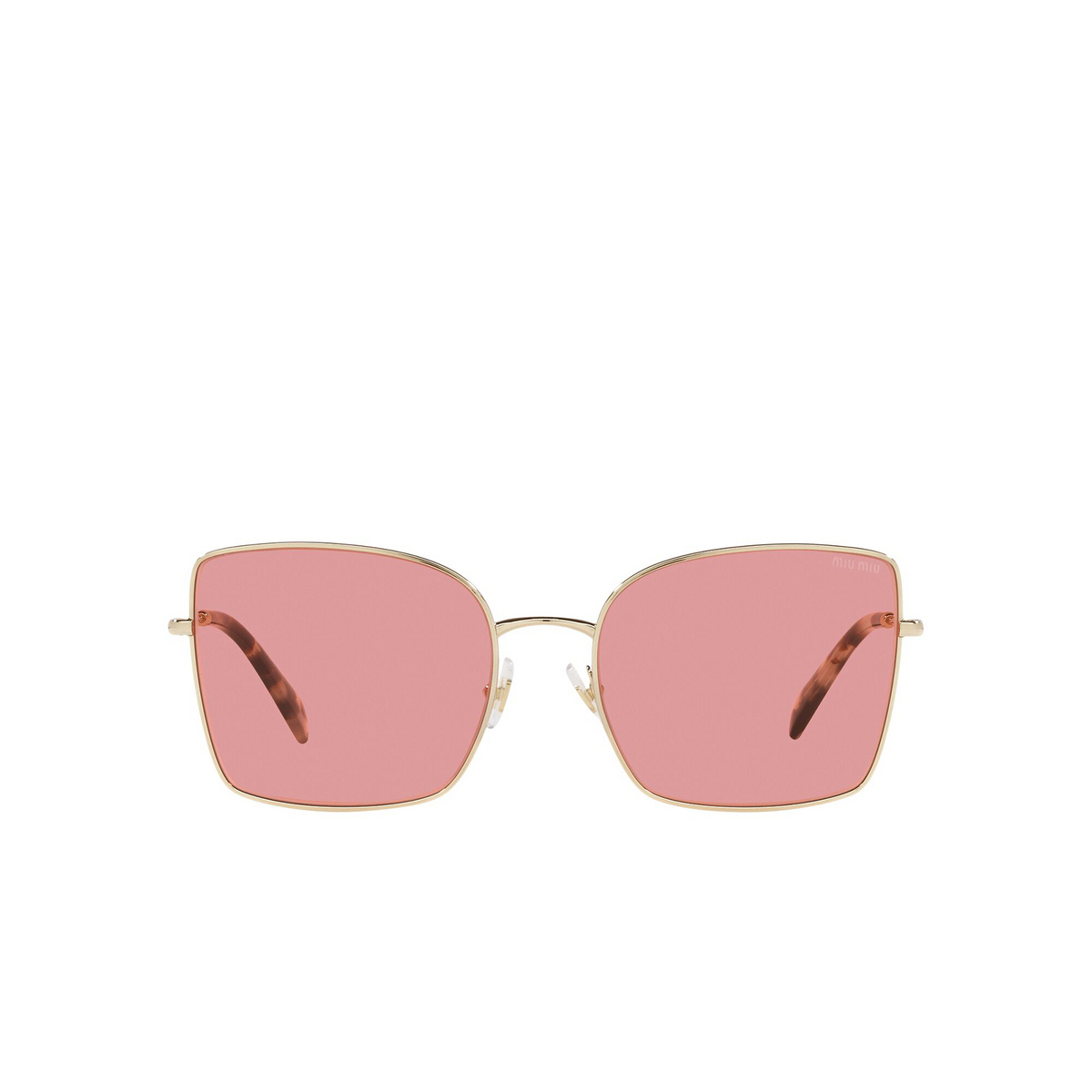 Miu Miu® Butterfly Sunglasses: MU 51WS color Pale Gold ZVN08P - front view.