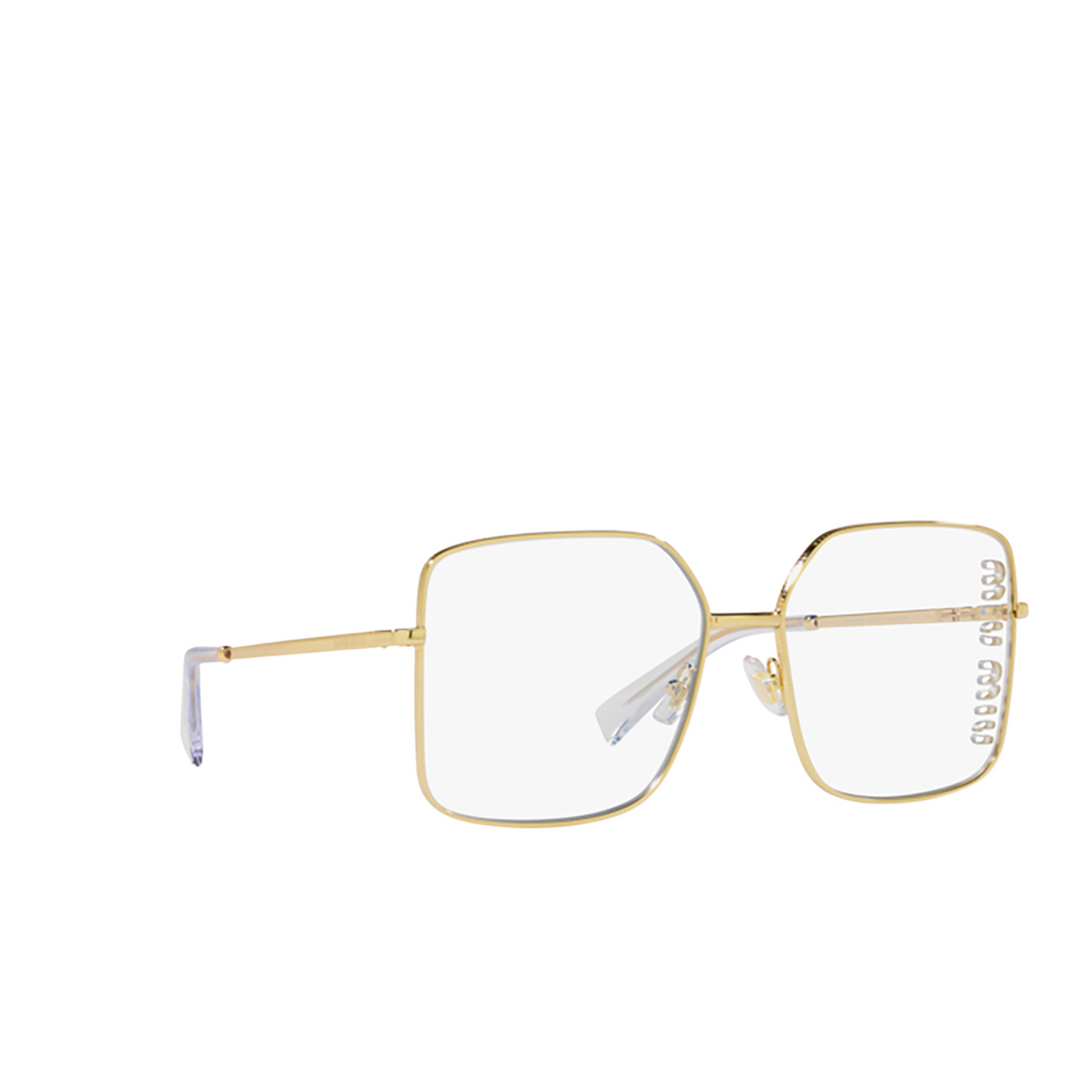 Miu Miu MU 51YS Sunglasses 5AK08N Gold - three-quarters view