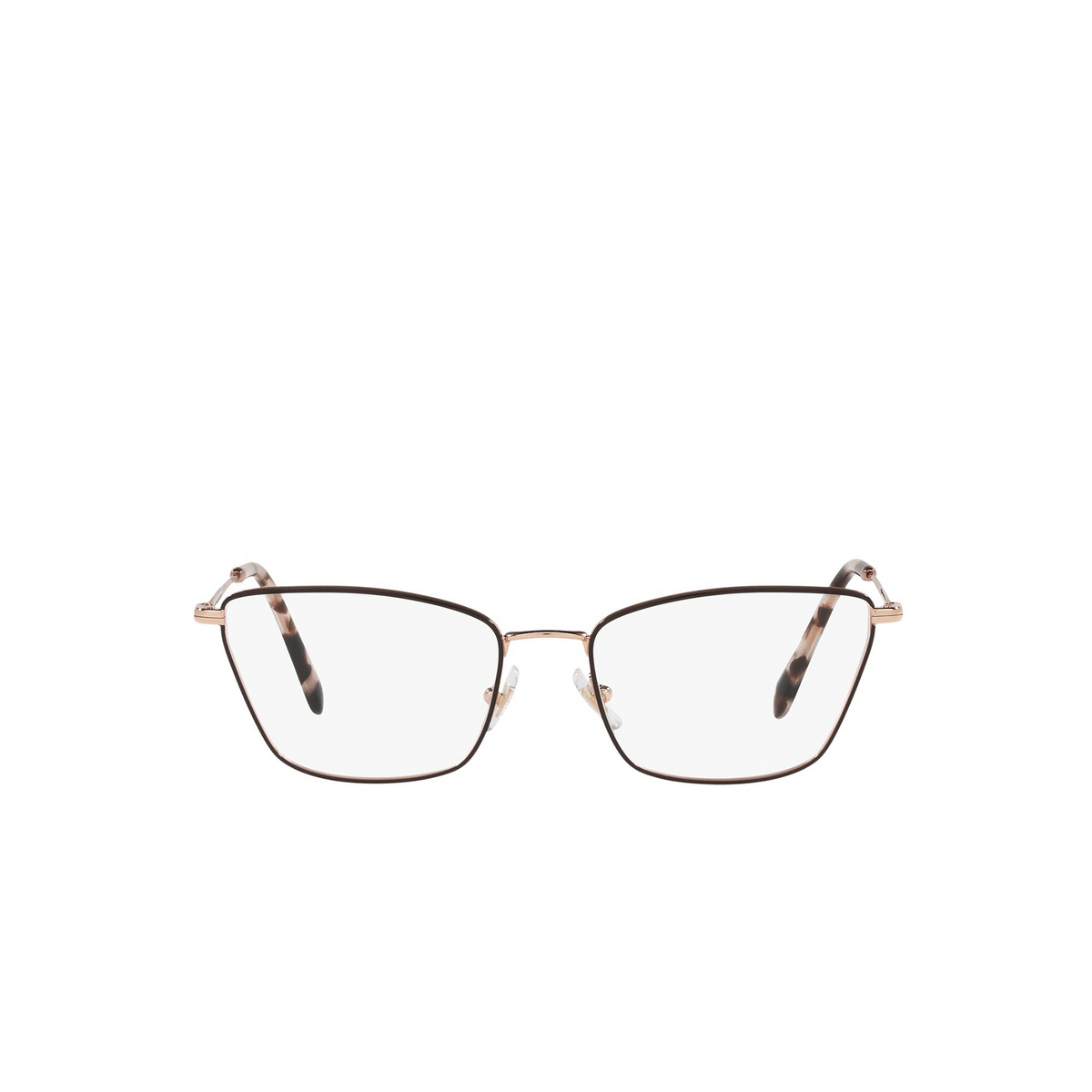 Miu Miu® Cat-eye Eyeglasses: MU 52SV color Brown 3311O1 - front view.