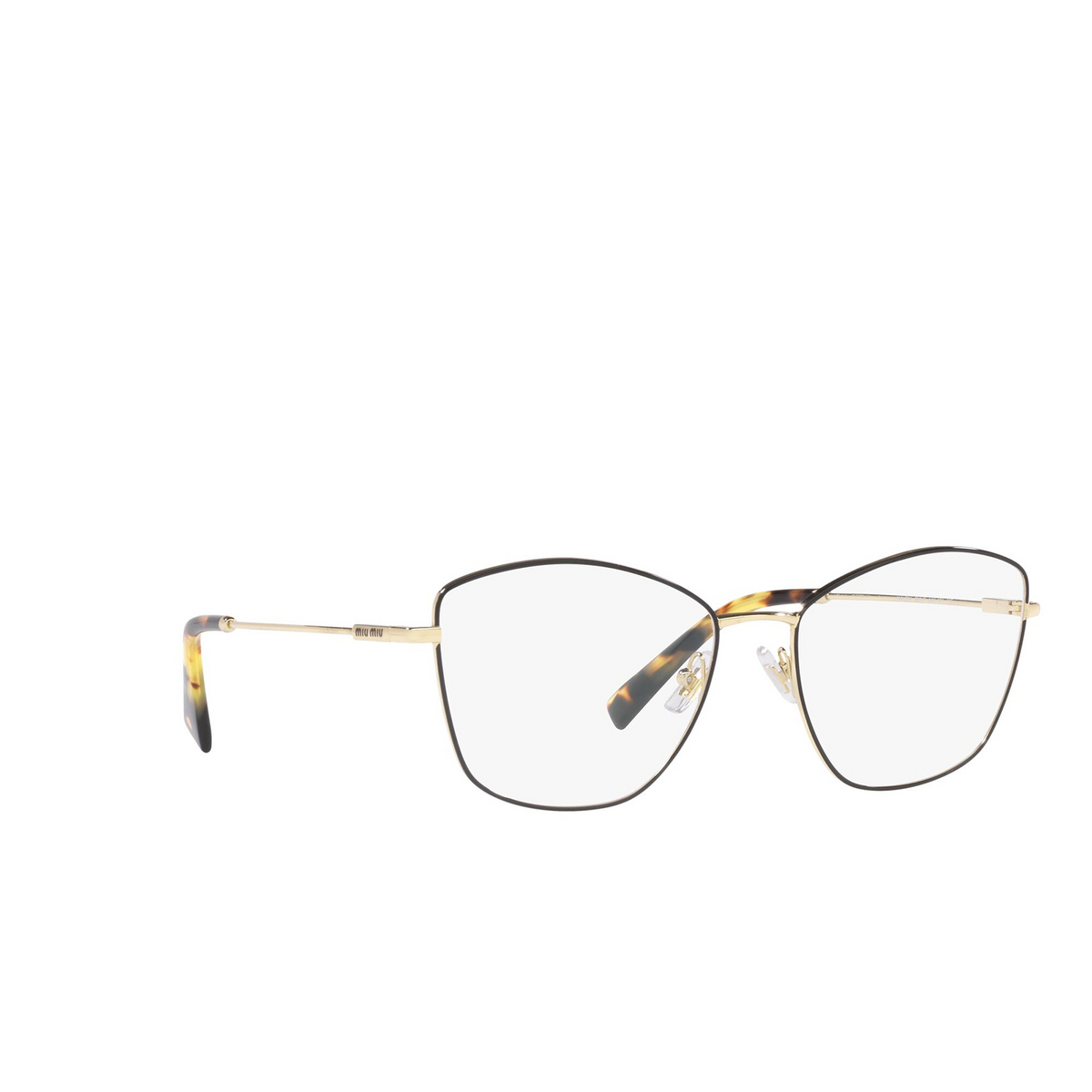 Miu Miu MU 52UV Eyeglasses AAV1O1 Black - three-quarters view