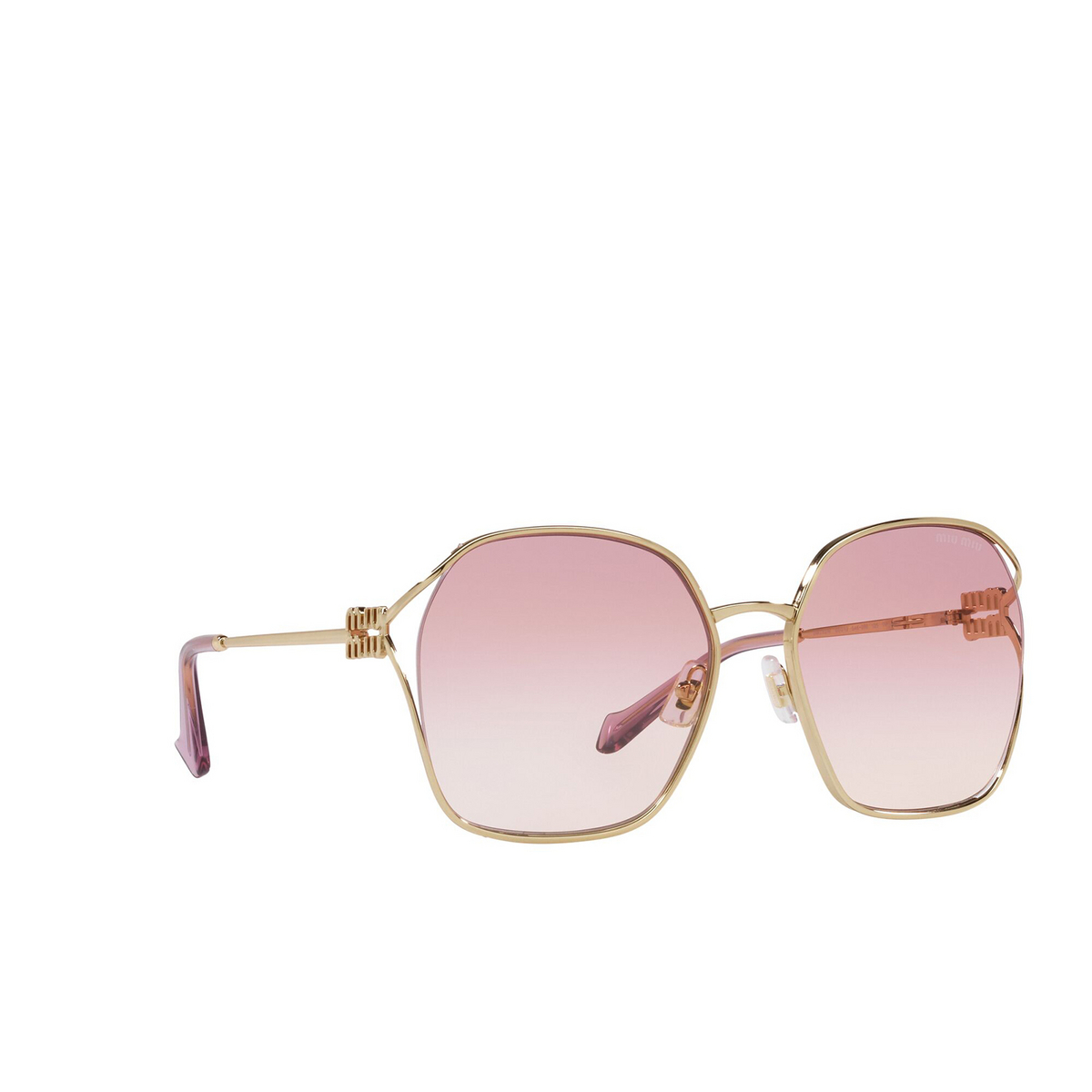 Miu Miu MU 52WS Sunglasses 5AK06S Gold - three-quarters view