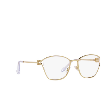 Miu Miu MU 53UV Korrektionsbrillen 5ak1o1 gold - Dreiviertelansicht