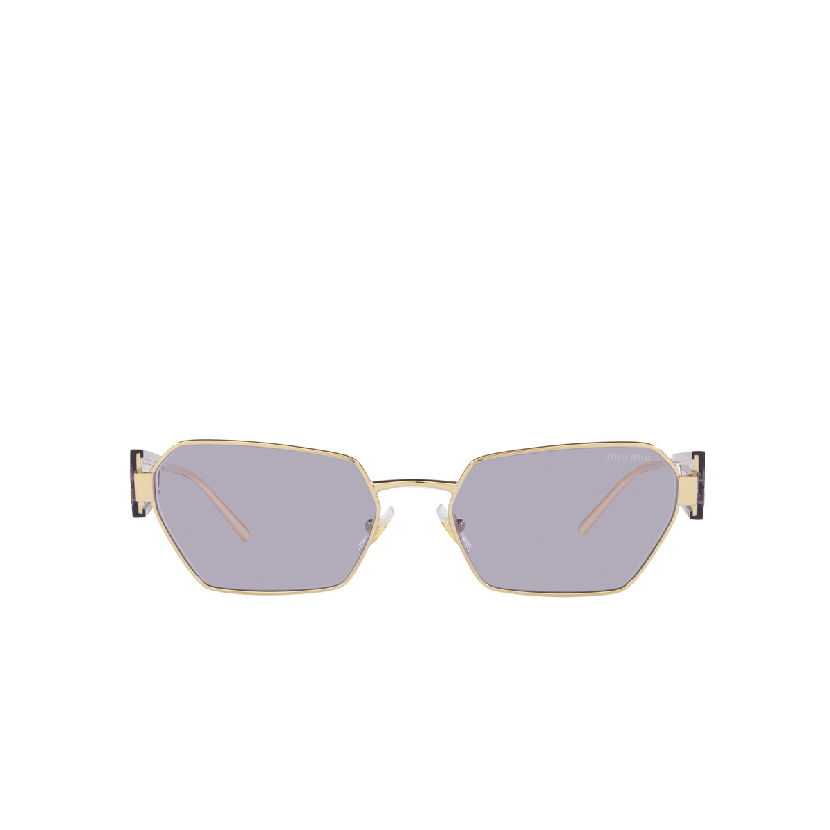 Miu Miu® Irregular Sunglasses: MU 53WS color Pale Gold ZVN05S - front view.
