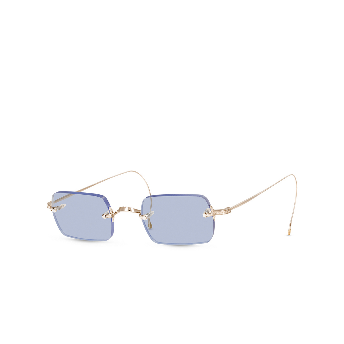 Mr. Leight BANZAI S Sunglasses 12KGG/BLUWSH 12K Grey Gold - three-quarters view
