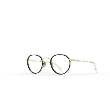 Mr. Leight BILLIE C Eyeglasses BK-12KG black-12k white gold - three-quarters view