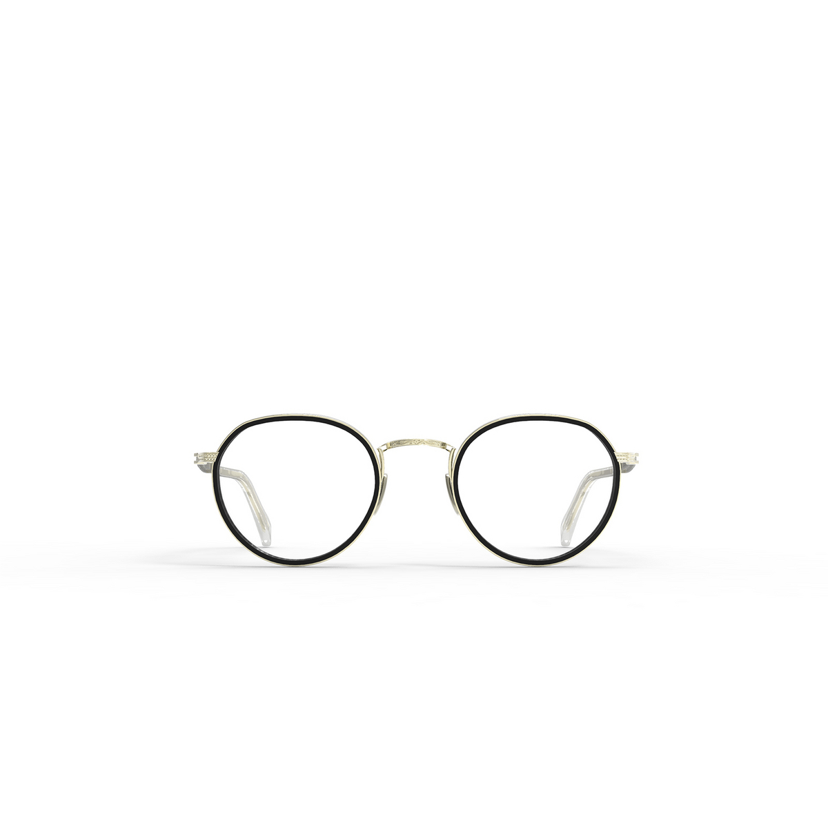 Mr. Leight BILLIE C Eyeglasses BK-12KG Black-12K White Gold - front view