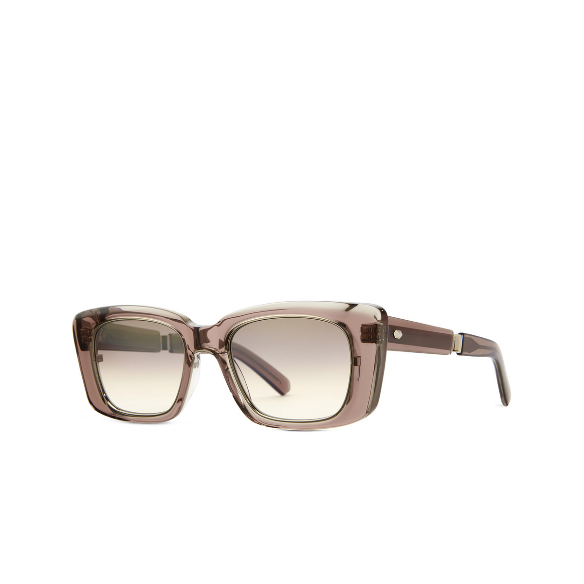 Mr. Leight CARMAN S Sunglasses RCL-12KG/CING Rose Clay-12K White Gold - three-quarters view