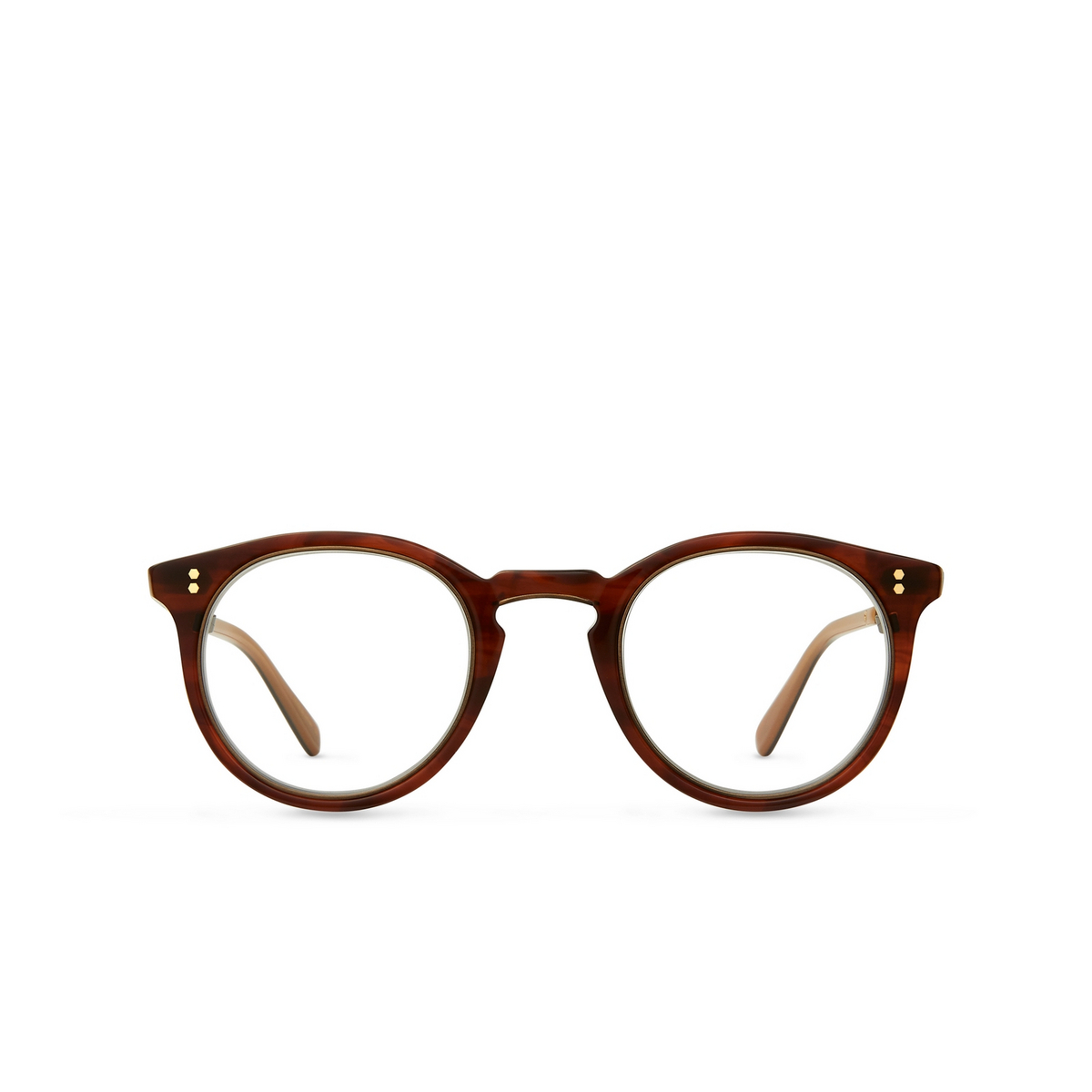 Mr. Leight CROSBY C Eyeglasses HLA-ATG Honey Laminate-Antique Gold - front view