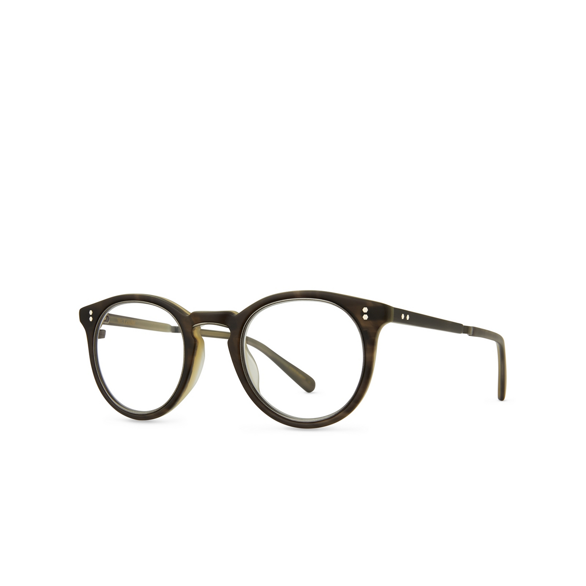 Mr. Leight CROSBY C Eyeglasses MOLA-PW Matte Olive Laminate-Pewter - 2/3