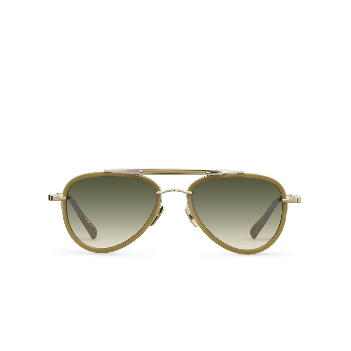Mr. Leight DOHENY SL Sunglasses 12KWG-CRSC/PLM 12K White Gold-Crescent - front view