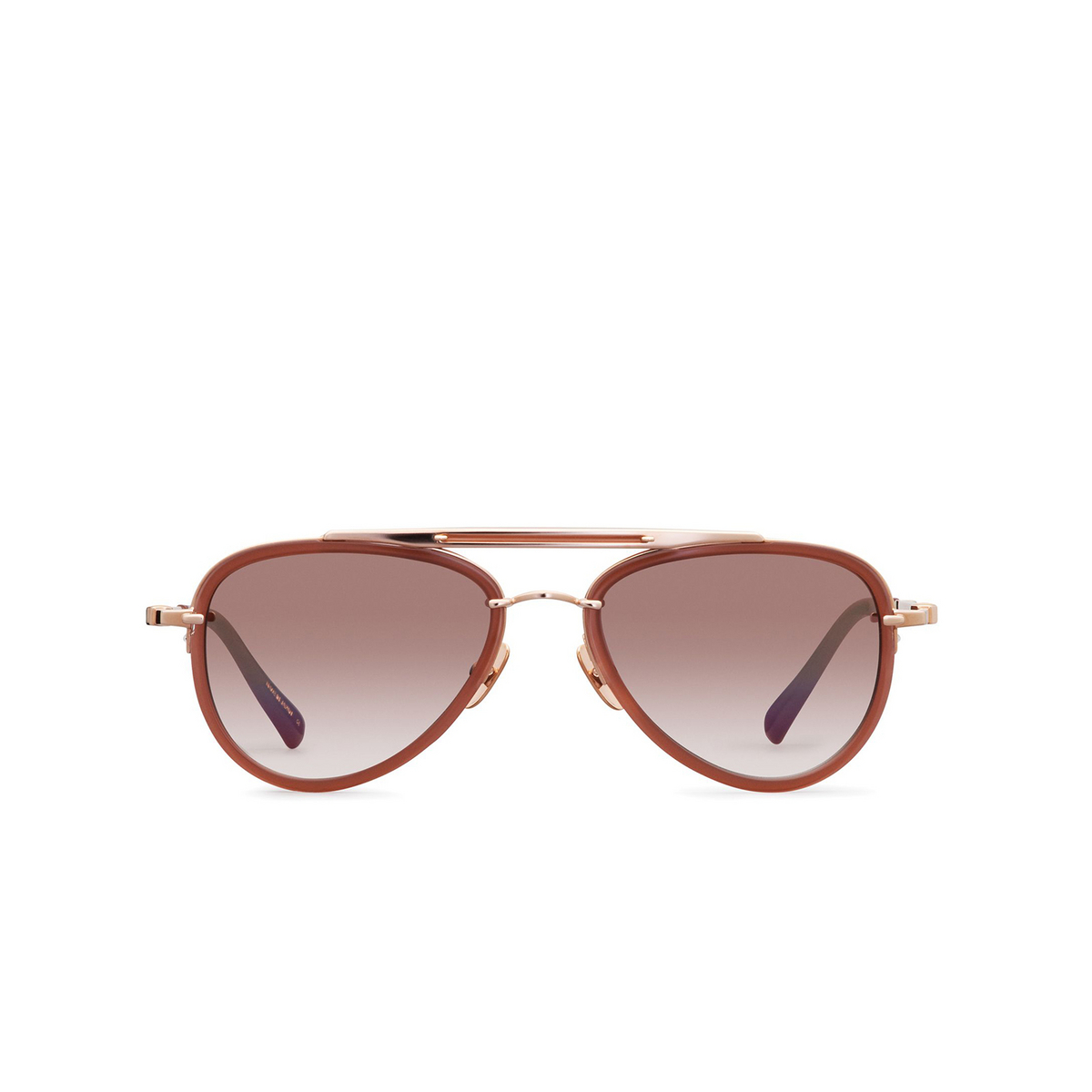 Mr. Leight DOHENY SL Sunglasses 18KRG-RW/SU 18K Rose Gold-Rosewood - front view