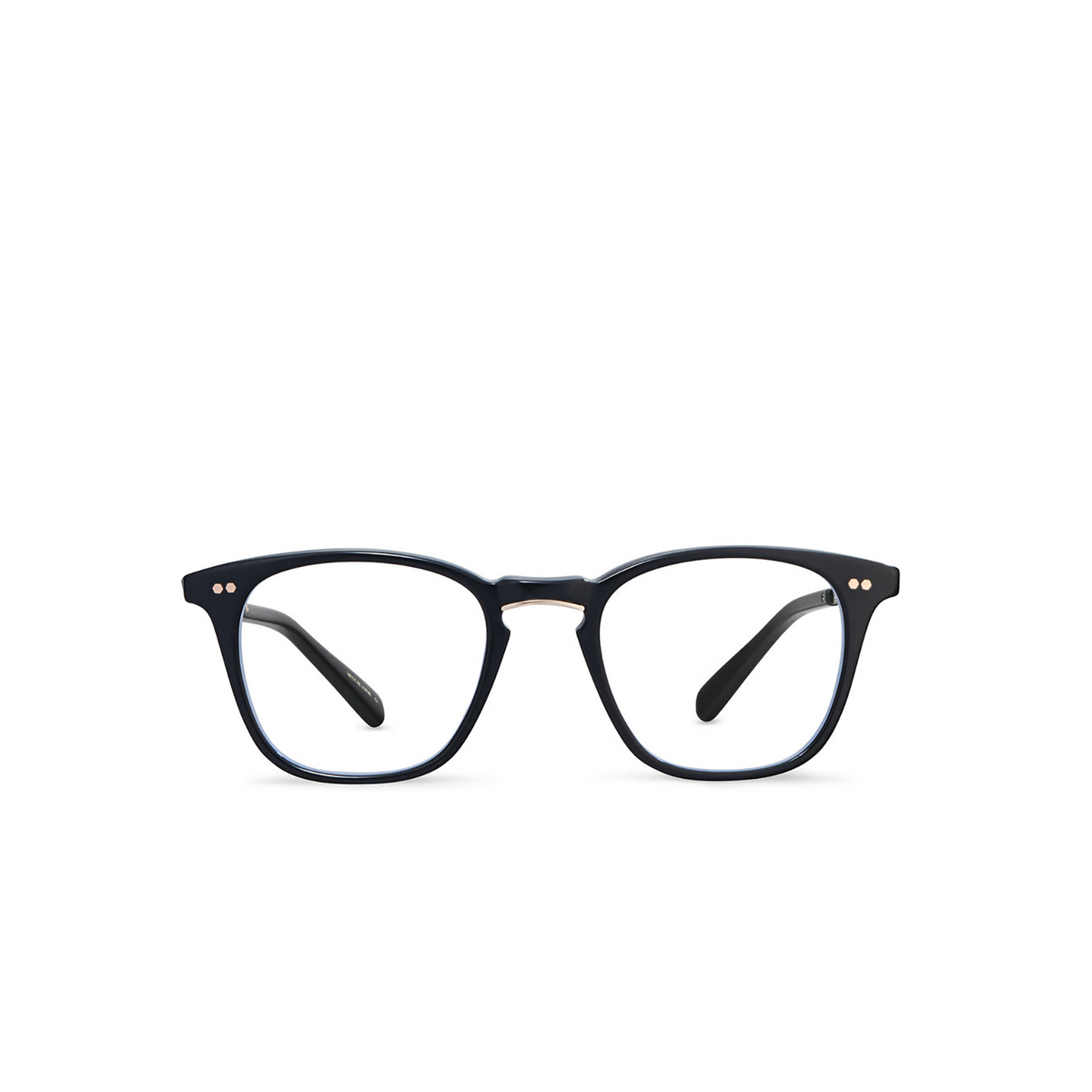 Mr. Leight GETTY C Eyeglasses BK-12KG Black-12K White Gold - front view