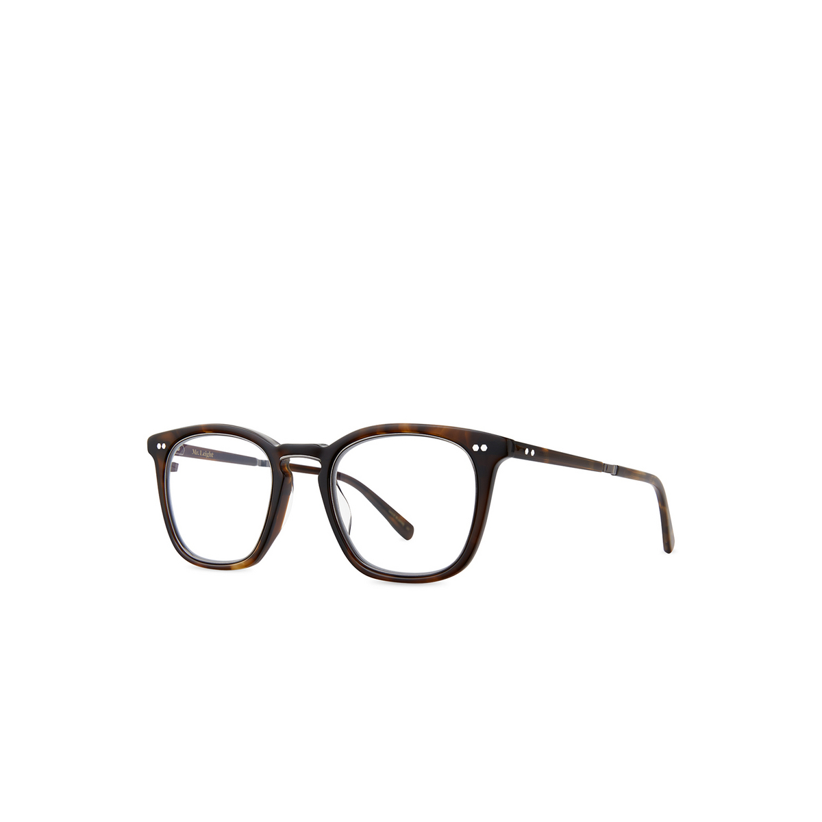Mr. Leight GETTY II C Eyeglasses CACT-PW Cacao Tortoise-Pewter - three-quarters view