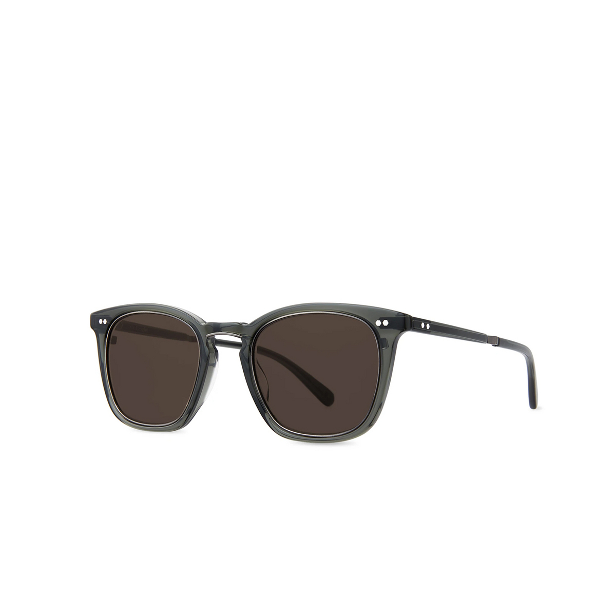Mr. Leight® Square Sunglasses: Getty Ii S color Grey Sage-pewter/lava Grys-pw/lava - three-quarters view.