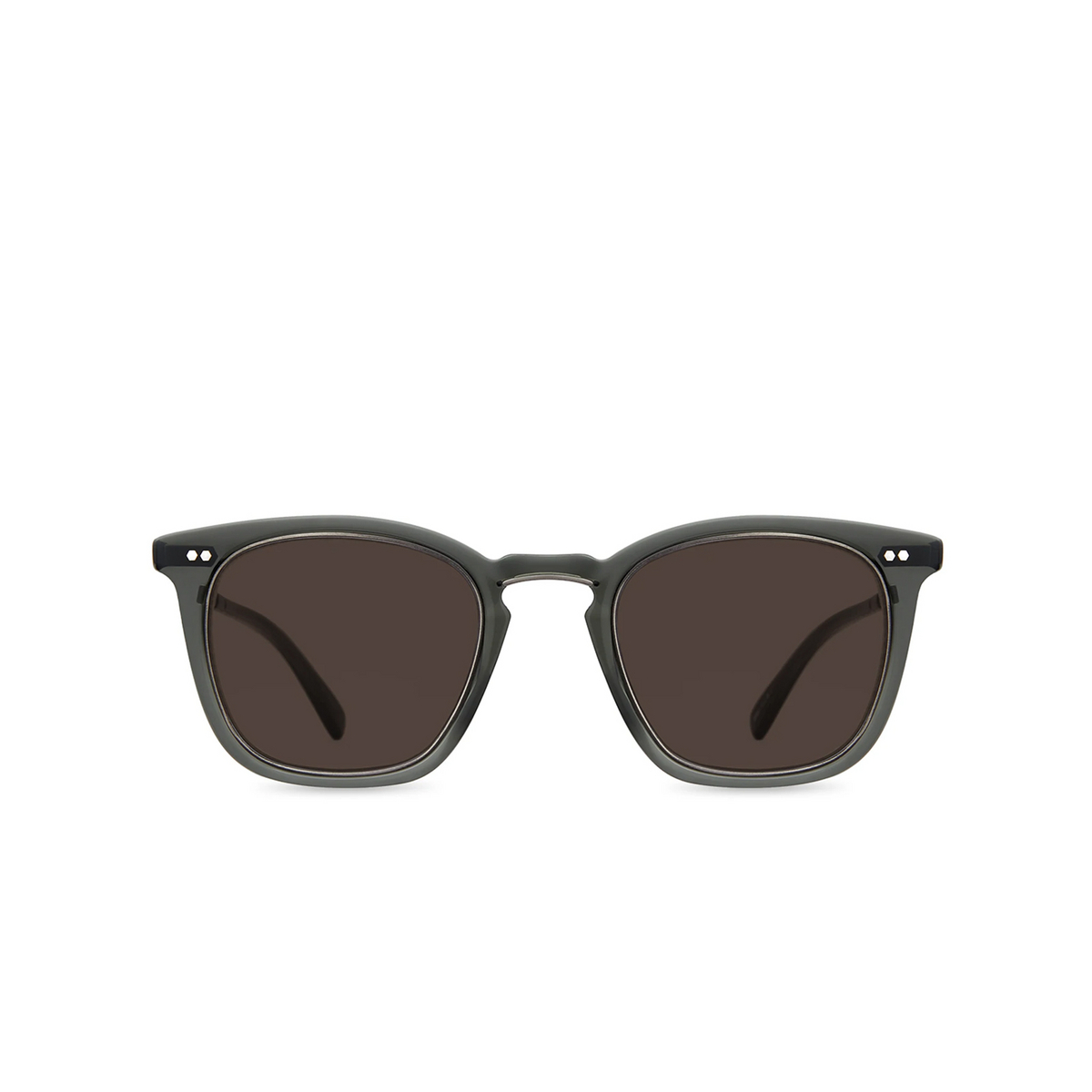Mr. Leight® Square Sunglasses: Getty Ii S color Grey Sage-pewter/lava Grys-pw/lava - front view.