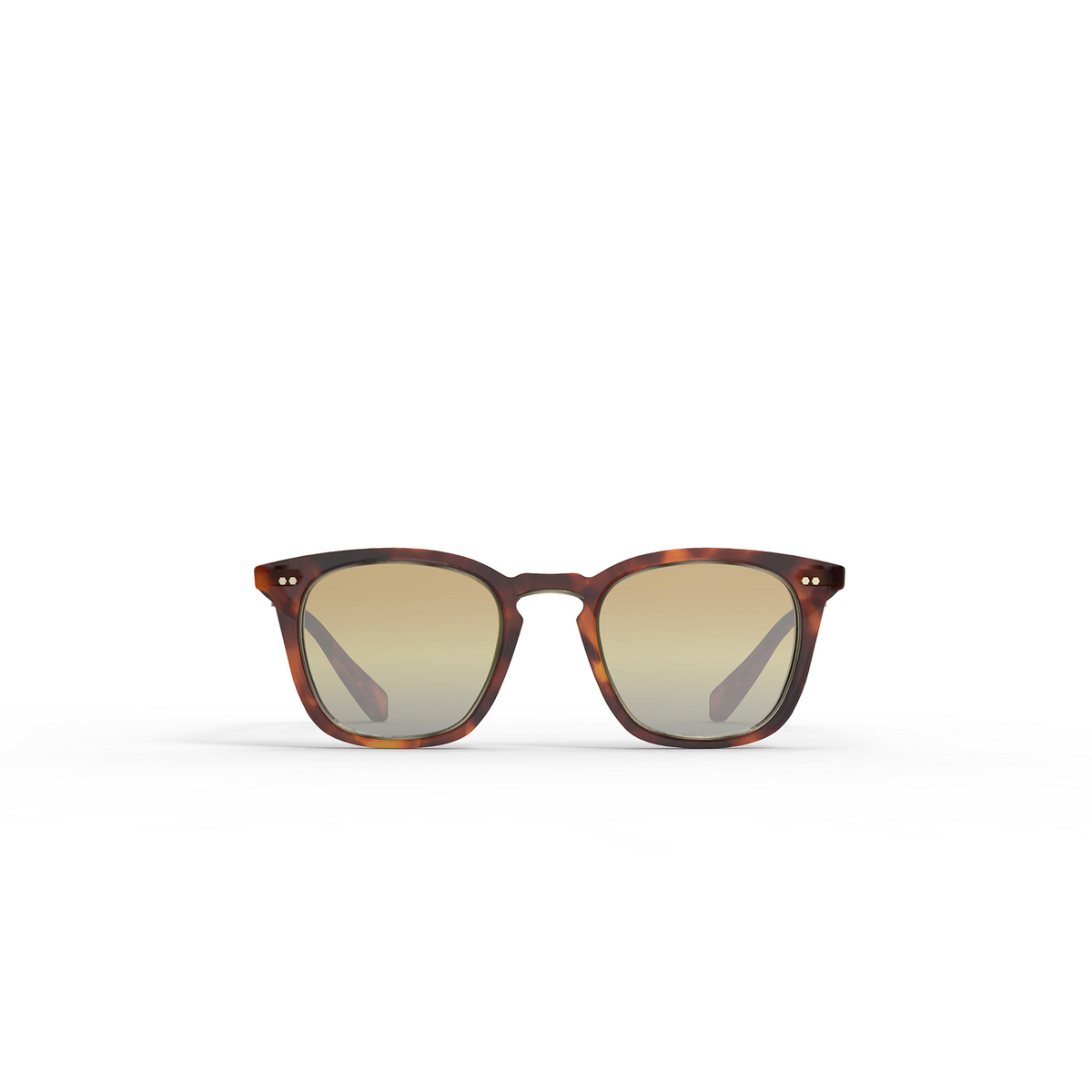 Mr. Leight® Square Sunglasses: Getty Ii S color Matte Dark Copper Tortoise-antique Gold Ii/smokey Mdcot-atgii/smky - front view.