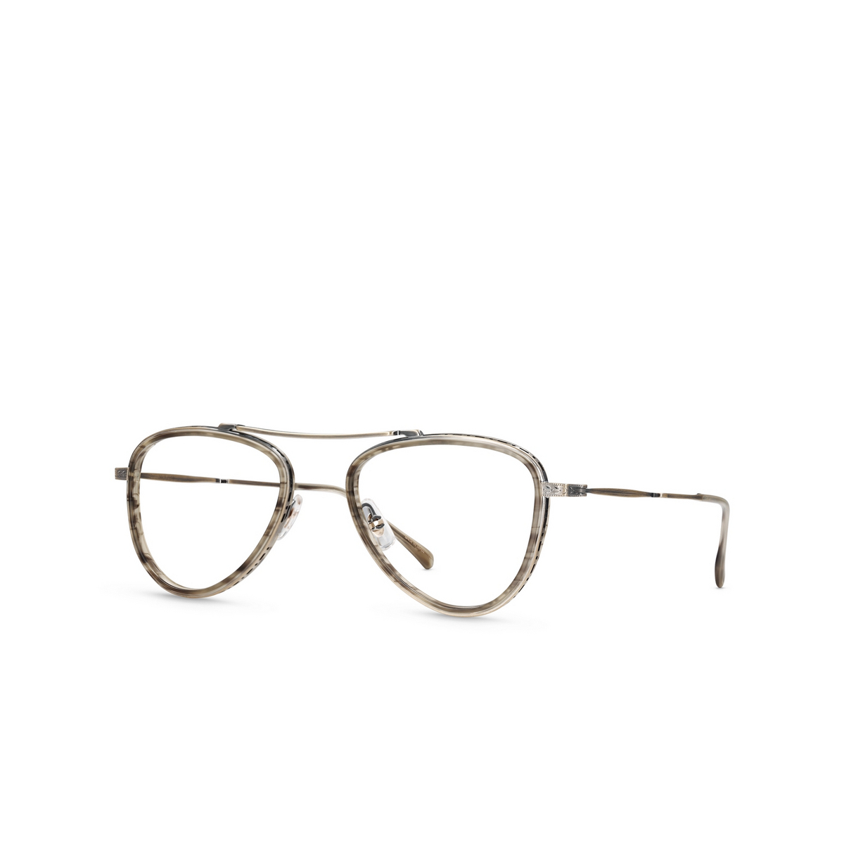 Mr. Leight ICHI C Eyeglasses GW-ATSG-GW Greywood-Antique Silver Gold - three-quarters view