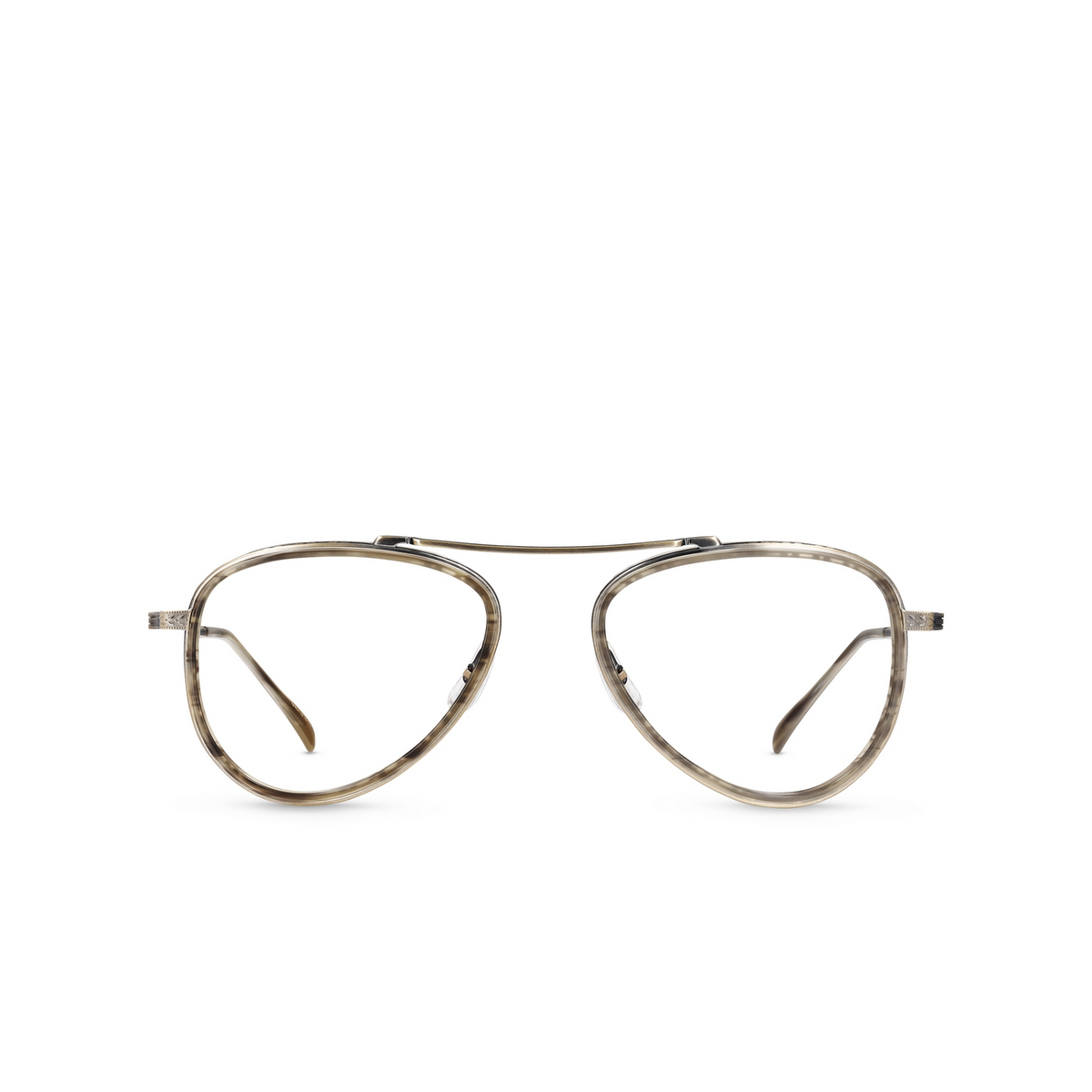 Mr. Leight ICHI C Eyeglasses GW-ATSG-GW Greywood-Antique Silver Gold - front view