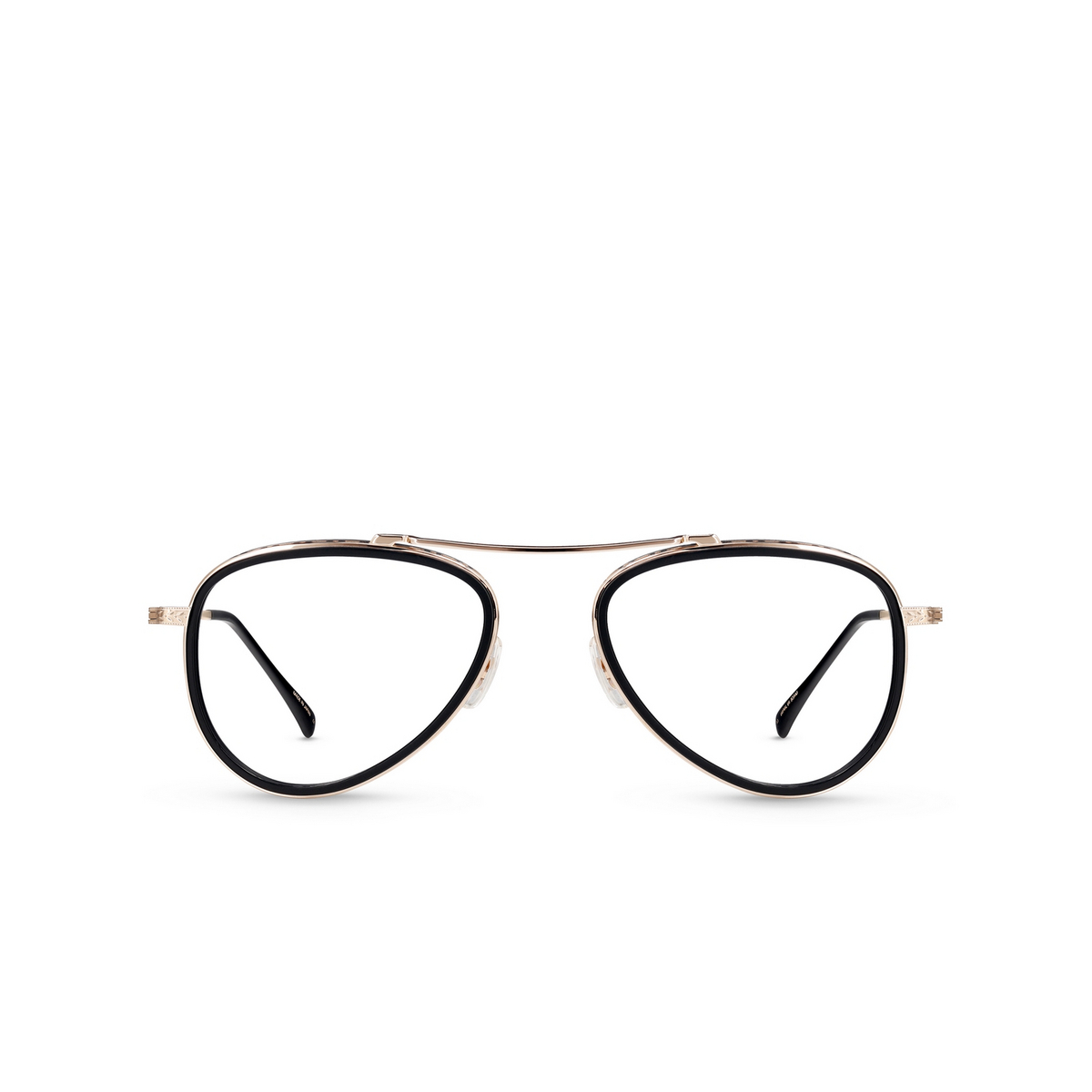 Mr. Leight ICHI C Eyeglasses MBK-12KWG-MBK Matte Black-12K White Gold-Matte Black - front view