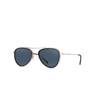 Mr. Leight ICHI S Sunglasses mbk-12kwg-mbk/ocnglssplr matte black-12k white gold-matte black - three-quarters view