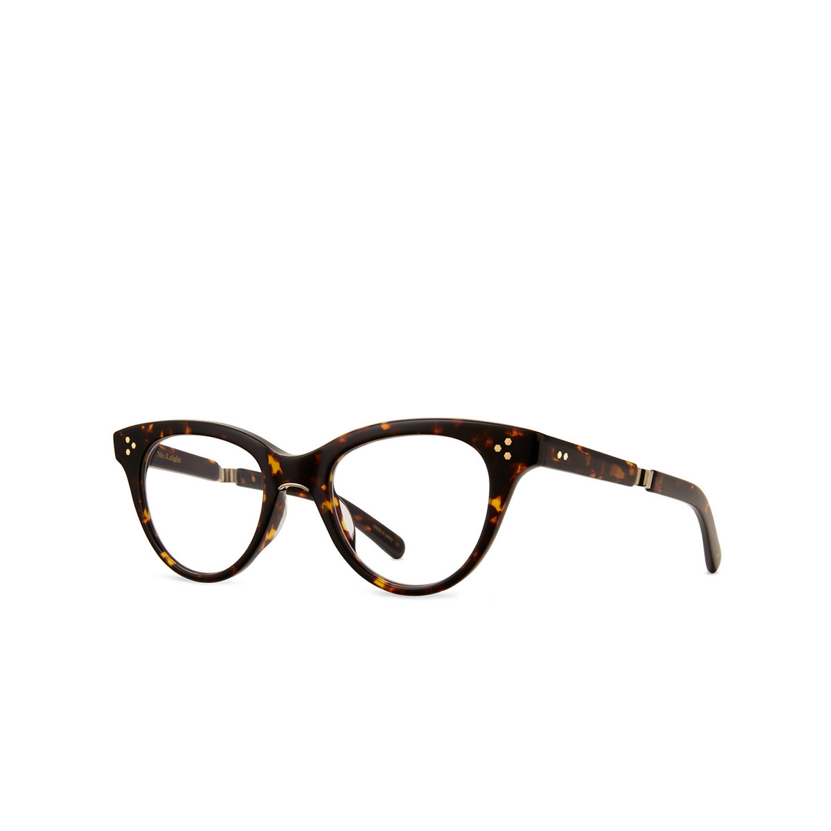Mr. Leight KATHRYN C Eyeglasses BBY-12KG Bradbury-12K White Gold - three-quarters view