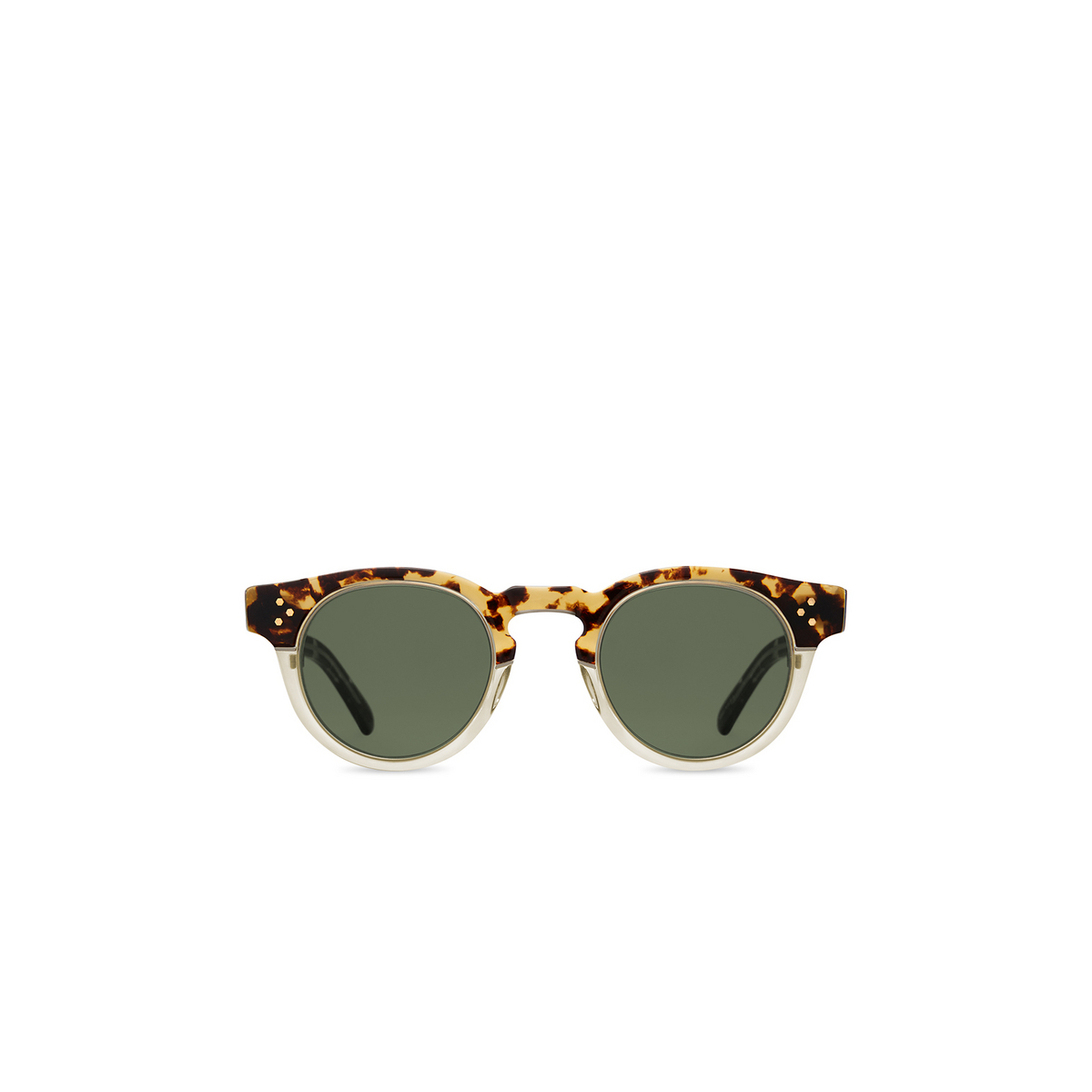 Mr. Leight KENNEDY S Sunglasses BOTO-12KMWG/GRN Bohemian Tortoise-12K Matte White Gold - front view