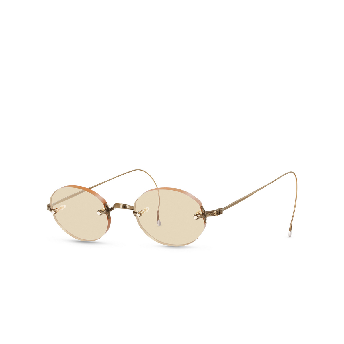 Mr. Leight MAKENA S Sunglasses ATG/BRNWSH Antique Gold - three-quarters view