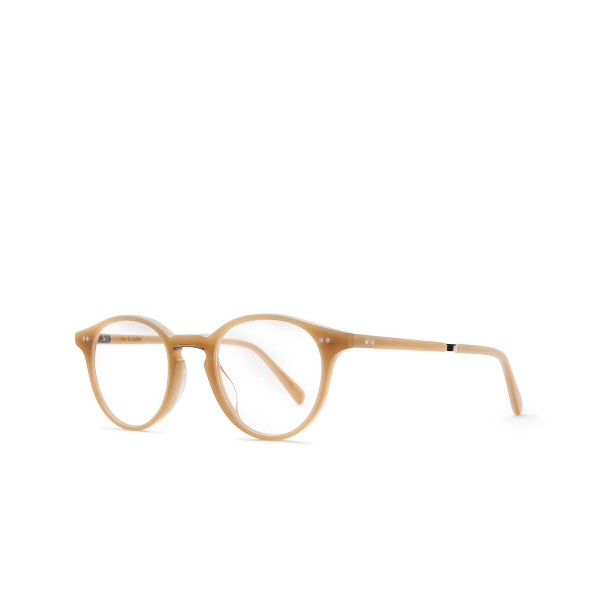 Mr. Leight MARMONT C Eyeglasses DESA-PLT Desert Sand-Platinum - three-quarters view