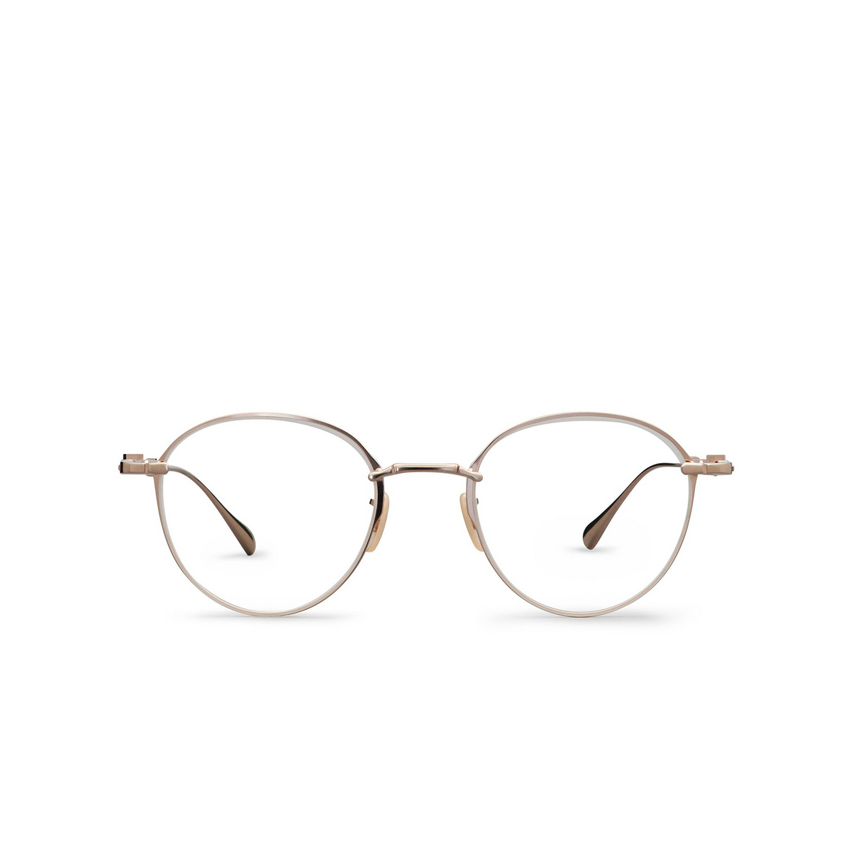 Mr. Leight MULHOLLAND CL Eyeglasses 12KWG-LOM 12K White Gold-Lomita - front view