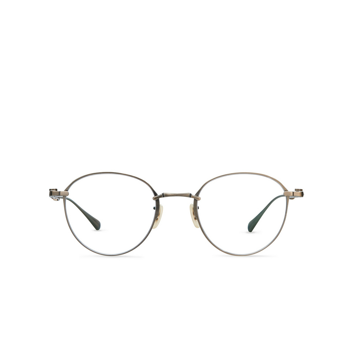 Mr. Leight MULHOLLAND CL Eyeglasses ATG-BW Antique Gold-Beachwood - 1/3